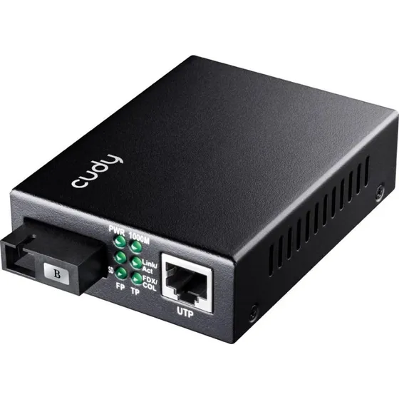 Cudy MC100GSB-40B 1000 Mbit/s Mediekonverter, SC, Sort, 40 km