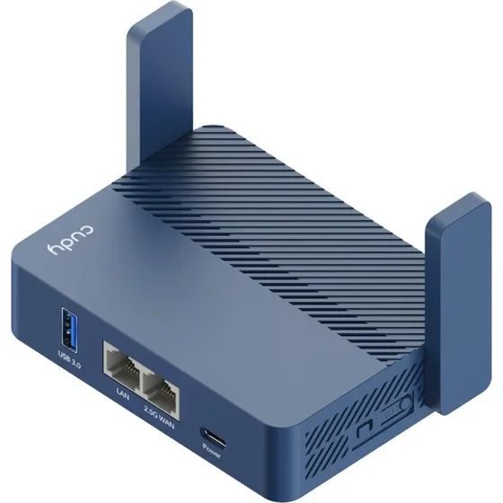Cudy AX3000 WiFi 6 Travel Router, blå, Gigabit Ethernet