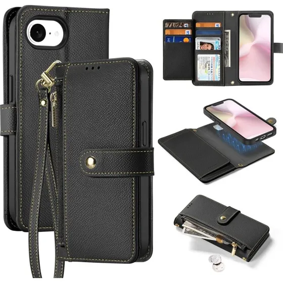 DUX DUCIS Lawa Series Flip Cover til iPhone 16e, Sort