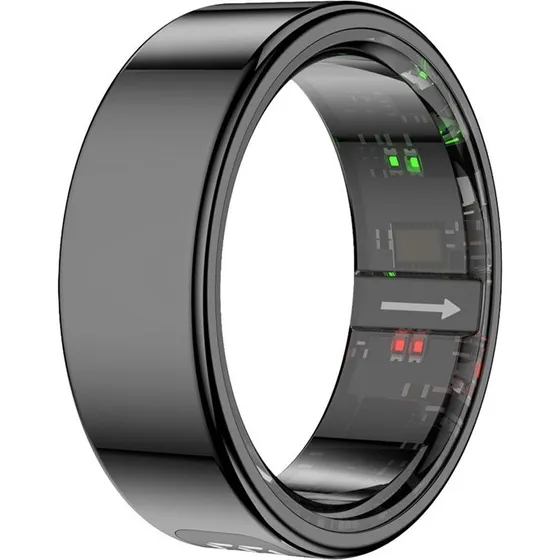 Colmi R12 Smartring, 20,8 mm, Størrelse 11, Sort, 1ATM Vandtæt