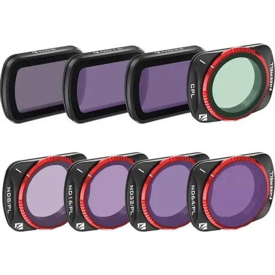 Freewell 8-stk. Filterset til DJI Osmo Pocket 3