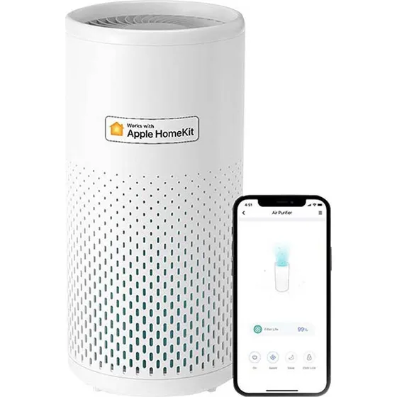 Meross Smart WiFi Luftrenser med HEPA H13, 19m², 48dB