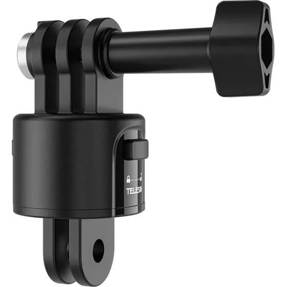 TELESIN Magnetisk Quick Release Mount med 3-prongs, 2x 2-prongs, 1/4" Twist-Lock - Sort