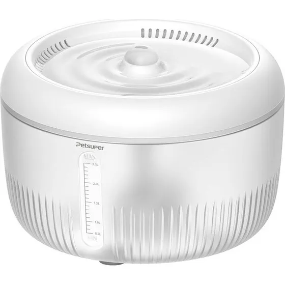 Petsuper Smart Water Drikkeskål PW02, 2,5L, Hvid