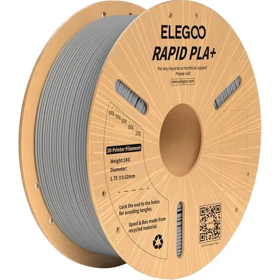 Elegoo Rapid PLA+ Grå 1kg 1.75mm 3D-printfilament
