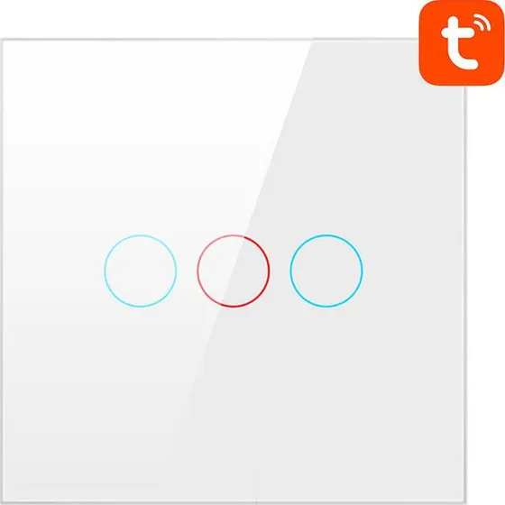 Avatto TS02-EU-W3 Smart Lysskift Wi-Fi 3-vejs Hvid