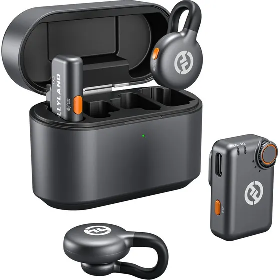 Hollyland LARK M2S Mini Combo Trådløs Lavalier Mikrofon - Space Gray