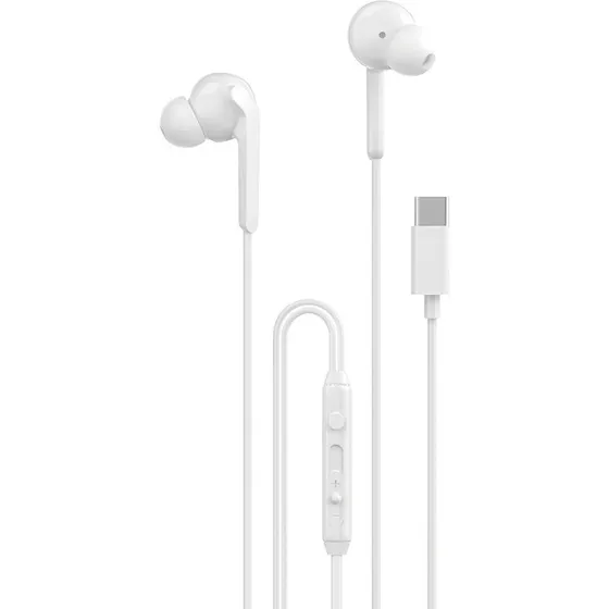 Dudao X3C+ USB-C In-Ear Hovedtelefoner, Hvid, 1,2 m