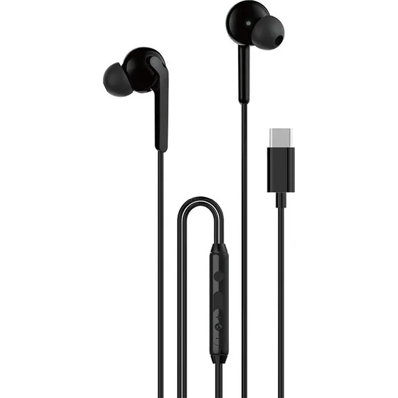 Dudao X3C+ USB-C In-Ear Hovedtelefoner, Sort, 1,2 m