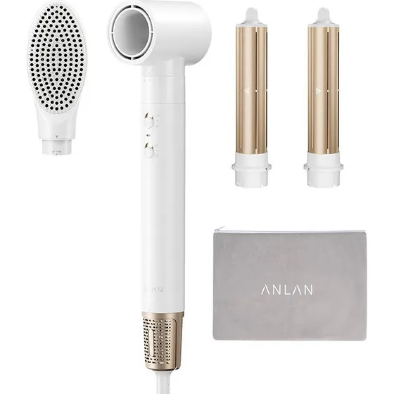 Anlan 05-ACFS41-02E 4-i-1 Hårstyler, 1400W, Hvid