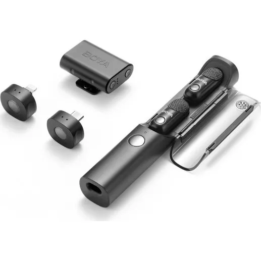 BOYA Magic 02 Trådløs Mikrofon – USB-C, 3.5mm, Lightning