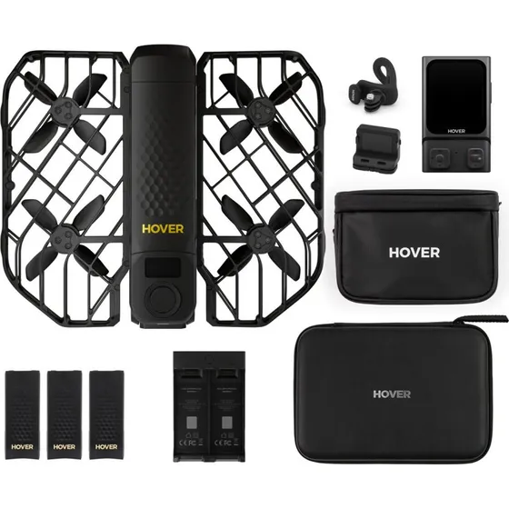 HOVERAir X1 ProMax Cycling Kit Drone, 48MP, 4K@120fps, 1000m rækkevidde, Sort