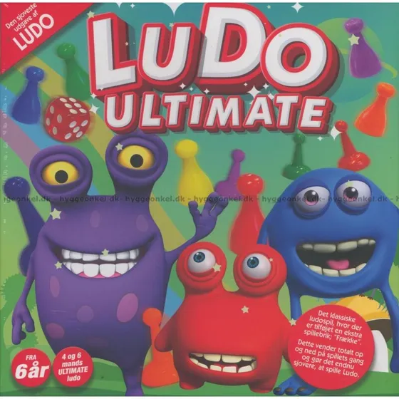 Ludo Ultimate - 4/6 spillere, 40x40 cm spilleplade