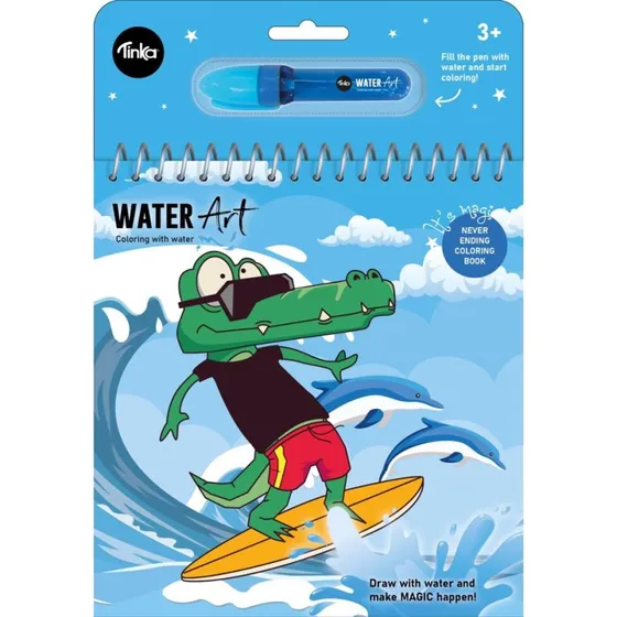 Tinka WATER ART DINO - Tegnebog med vandbruser