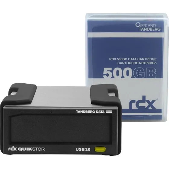 Tandberg RDX QuikStor USB 3.0 500 GB, sort
