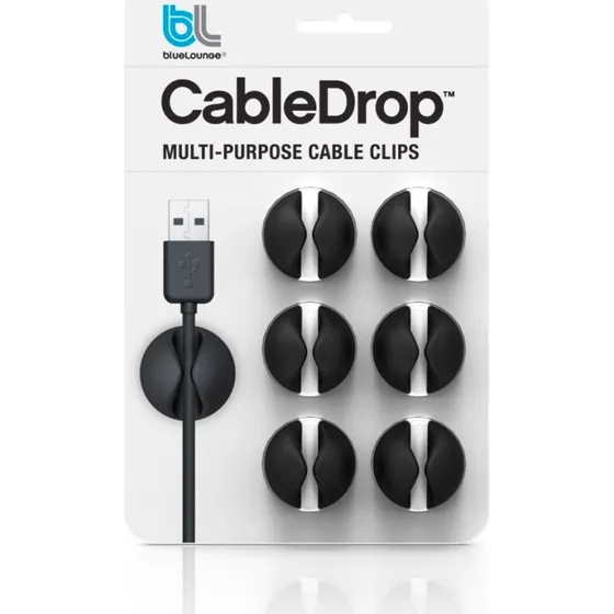 Bluelounge CableDrop Kabelholder 6pk Sort