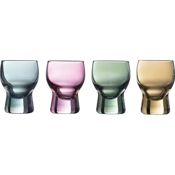 Magnor Happy Shotglas, 3,5 cl, 4 stk., pastelfarvet