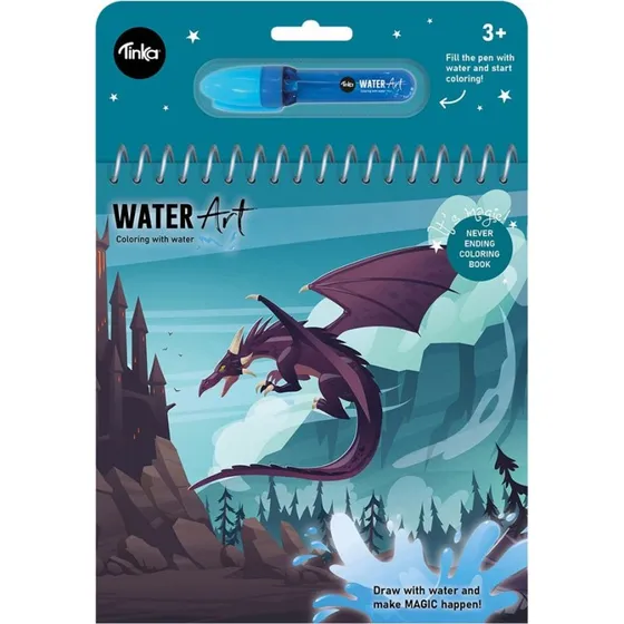 Tinka WATER ART DRAGE - Mal med vand, genbrugbar tegnebog