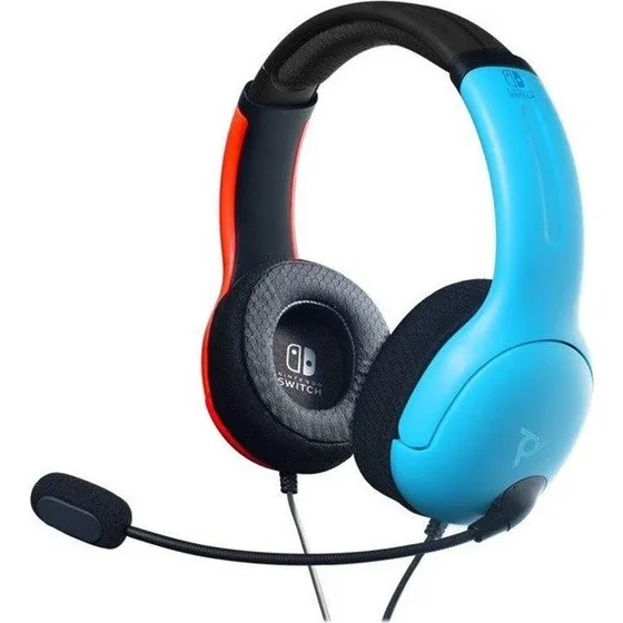 PDP LVL40 Høretelefoner Blå/Rød 3,5mm for Switch & Switch Lite