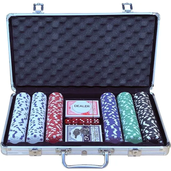 Pokerkuffert i aluminium 300 chips (11,5 g)