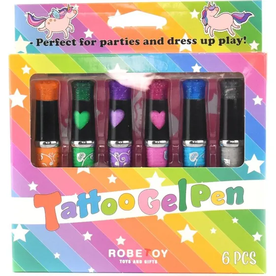 Robetoy Deluxe Tatoveringspenne 6-pak