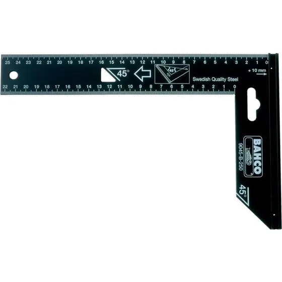 Bahco 9045-B-400 Firkant Tømrertorv 400 mm, Sort