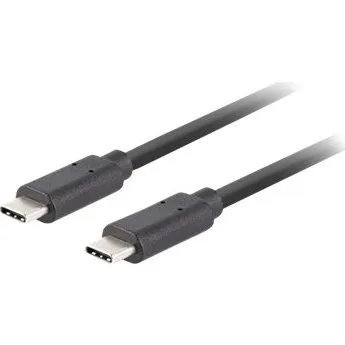 Lanberg USB-C kabel 50 cm, 100 W, 4K60 Hz, sort