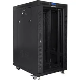 Lanberg FF01 Series Rack 800x1000, 22U, sort, med glasdør og LCD