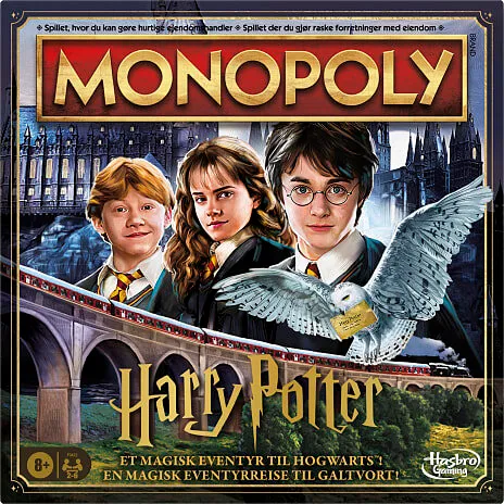 Monopoly Harry Potter-udgave, familiespil 2-6 spillere