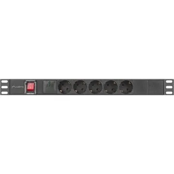 Lanberg 2500W Strømfordelingsenhed 1U, sort