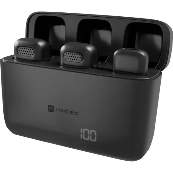 Natec Hopper Lavalier Mikrofon USB-C Sort