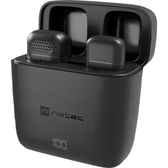 Natec Hopper Trådløs Mikrofon, USB-C, Sort