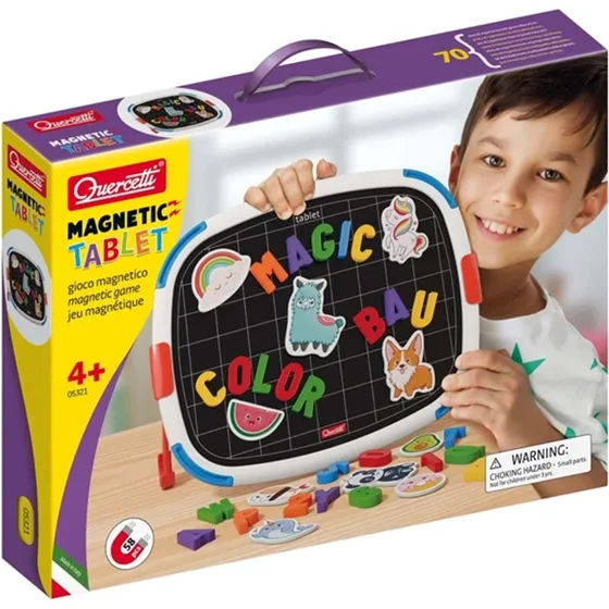 Quercetti 2-i-1 magnettavle med bogstaver 39x29 cm