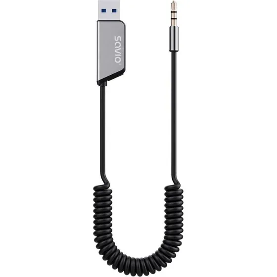Savio TR-16 Bluetooth FM-transmitter, sort, med AUX og håndfri