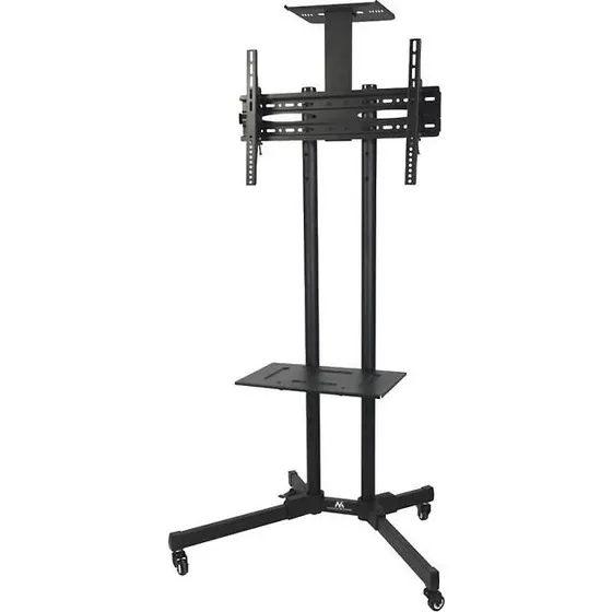 Maclean MC-661 TV-gulvstativ med hjul, 2 hylder, op til 55"