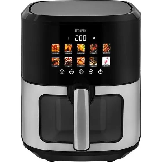 Noveen AF770 X-Line Airfryer 6,5 L, 1700 W, Sort/Sølv