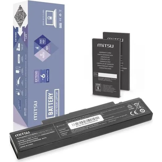 MITSU AA-PB9NC6B AA-PB9NS6B Batteri til Samsung R519 R530, 4400mAh