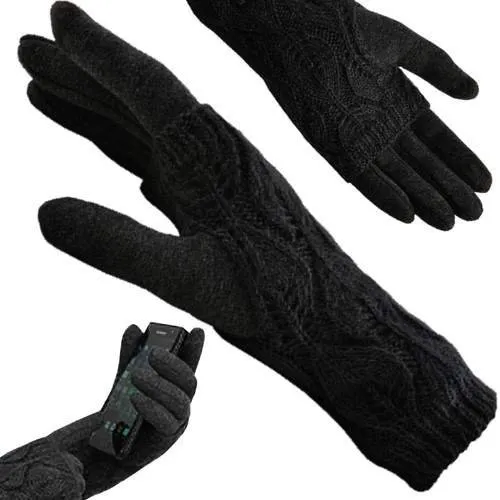 Hoodie Sorte Touchhandsker – Femfinger, Varme & Praktisk