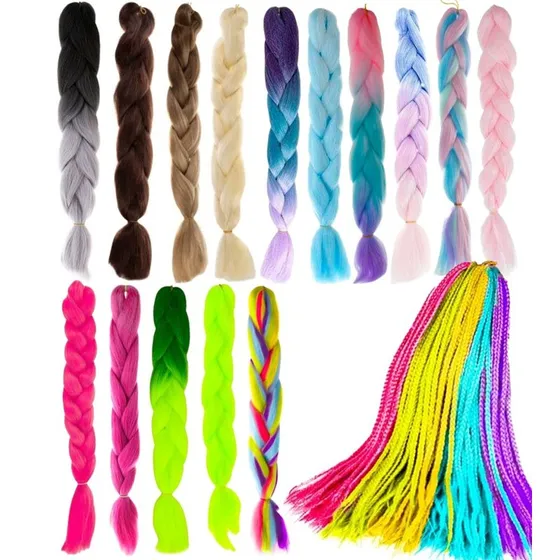 Jumbo Braid Løshår Hårfletning 60 cm