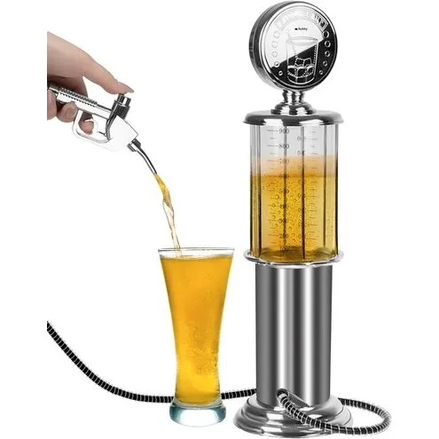 Øldispenser 1L med dyse – Sølv
