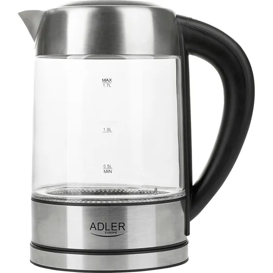 Adler Elkedel glas med temperaturkontrol (1,7 liter)