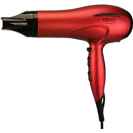 Adler Camry CR 2253 Hårtørrer 2600 W, Rød, med Diffuser og Koncentrator