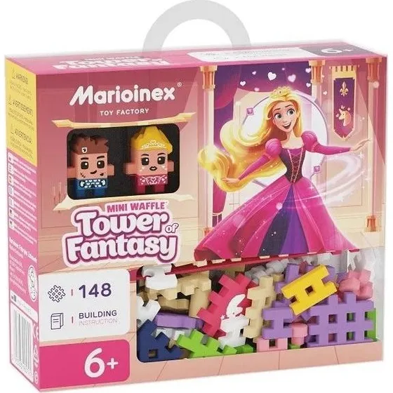 Marioinex Mini Waffle Prinsessens Fantasitårn, 148 dele