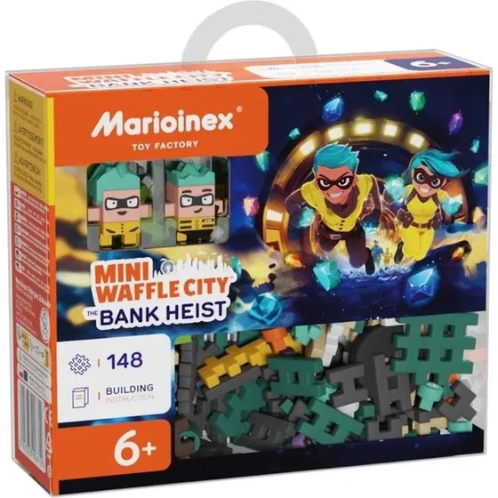 Marioinex Mini Waffle City Bankrøveri, 148 dele