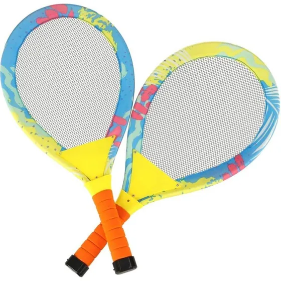 Glødende Ketcherspil LED-lysende badminton sæt 2 rackets + 2 fjerbolde