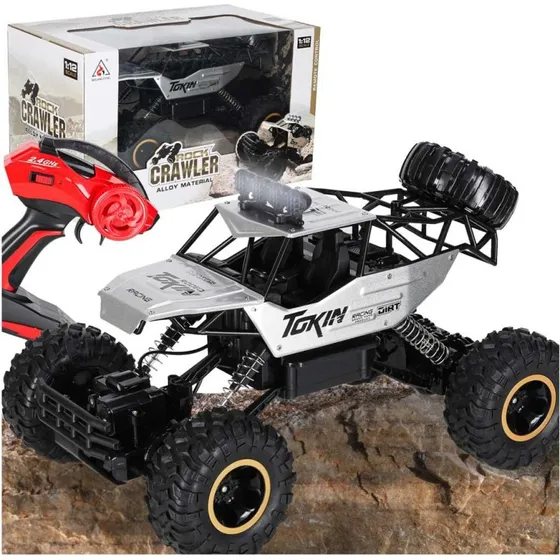 RC Metal Rock Crawler 4WD 1:12, sølv