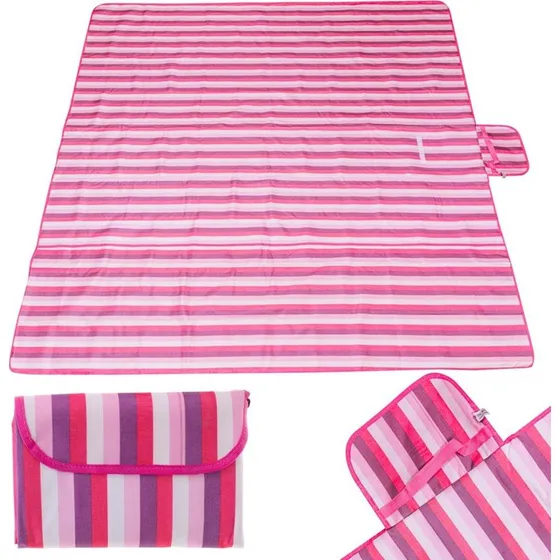 Picnic Tæppe Strandtæppe 200x200 cm Pink