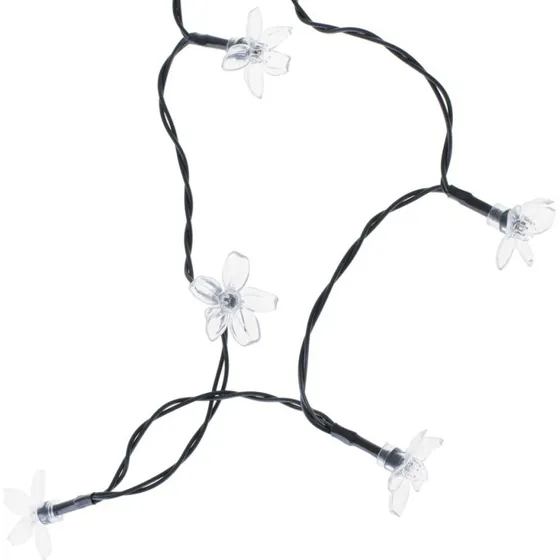 Solcelle lyskæde blomster 7 m, 50 LED, flerfarvet