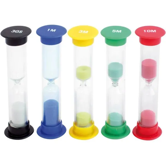 Timeglas Lille Sæt - 30 s, 1, 3, 5 og 10 min