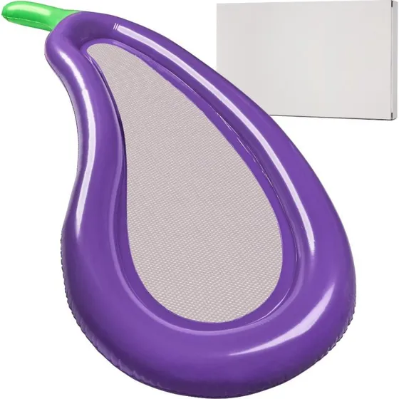 AquaComfort Bademadras med net, aubergine, 240 cm